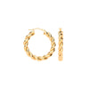 Earrings - Y/G 30mm Big Twist Hollow Hoops - by Hearts Forever Jewellers