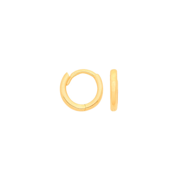 Jewellery - Y/G 8mm Tiny Hollow Sleepers - by Hearts Forever Jewellers