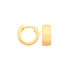 Jewellery - Y/G 10.4mm Plain Huggies - by Hearts Forever Jewellers