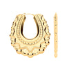Ring - Y/G Extra Large Oval Traditional Creoles Earrings - by Hearts Forever Jewellers