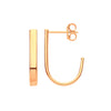 Ring - Y/G Plain 'J' Hoop Earrings - by Hearts Forever Jewellers