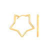 Jewellery - Y/G Small STAR Shaped PLAIN Huggies - by Hearts Forever Jewellers