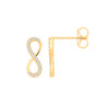 Cubic Zirconia Ring - Y/G Infinity CZs Earrings - by Hearts Forever Jewellers