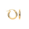 Ring - Y/G 15mm Plain Tube Hoop Earrings - by Hearts Forever Jewellers