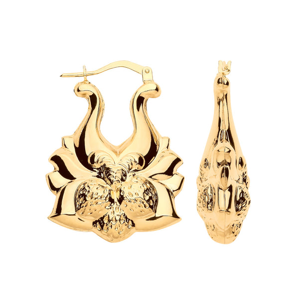 Earrings - Y/G Strawberry Creoles - by Hearts Forever Jewellers