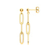 Ring - Y/G Paper Clip Plain Drop Earrings - by Hearts Forever Jewellers