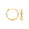 Jewellery - Y/G Paper Clip Plain Huggies - by Hearts Forever Jewellers
