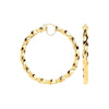 Ring - Y/G Twisted Greek Key 60mm Hoop Earrings - by Hearts Forever Jewellers