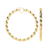 Ring - Y/G Twisted Greek Key 75mm Hoop Earrings - by Hearts Forever Jewellers