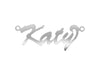 9k Rose Gold Jewellery - 9ct Gold Script Curl Nameplate - by Hearts Forever Jewellers