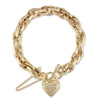 Bracelet - 9ct Yellow Gold Filigree Padlock Bracelet - by Hearts Forever Jewellers