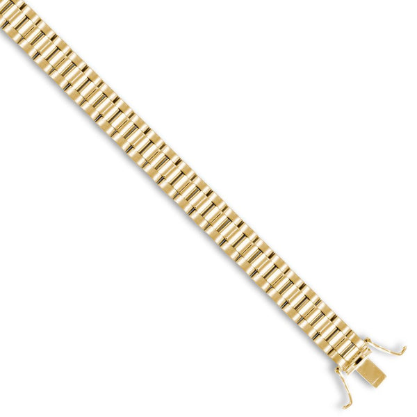 Bracelet - 9ct Yellow Gold Watch Style 8.0mm Bracelet - by Hearts Forever Jewellers