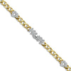 Cubic Zirconia Bracelet - 9ct Yellow Gold Cubic Zirconia Mum Heart Bracelet - by Hearts Forever Jewellers