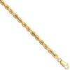 Diamond Jewellery - 9ct Yellow Gold 4mm Gauge Hollow Diamond Cut Rope - by Hearts Forever Jewellers