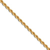 Diamond Jewellery - 9ct Yellow Gold 4mm Gauge Hollow Diamond Cut Rope - by Hearts Forever Jewellers