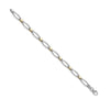 Bracelet - 9ct White and Yellow Solid Bi Colour Bracelet - by Hearts Forever Jewellers