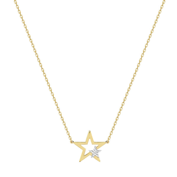 Necklace - 9ct Gold Star Necklace - by Hearts Forever Jewellers