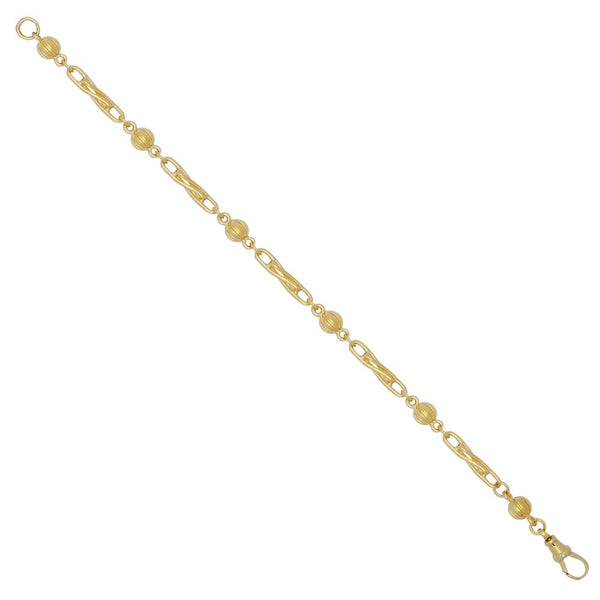 Necklace - 9ct Yellow Ball & Twist Bracelet - by Hearts Forever Jewellers