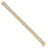 Cubic Zirconia Bracelet - 9ct Yellow Gold CZ Set Cuban Bracelet - by Hearts Forever Jewellers