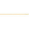 Necklace - 9ct Yellow Gold Hollow Marine 3.4mm Bracelet - by Hearts Forever Jewellers