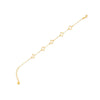 Sterling Silver Bracelet - 9ct Yellow Gold Cable Link Clover Bracelet 6.5+1 inch length - by Hearts Forever Jewellers