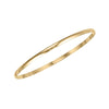 Bracelet - 9ct Yellow Gold 3mm D-Shaped Slave Bangle - by Hearts Forever Jewellers