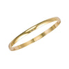 Bracelet - 9ct Yellow Gold 3mm D-Shaped Slave Bangle - by Hearts Forever Jewellers
