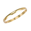 Bracelet - 9ct Yellow Gold 3mm D-Shaped Slave Bangle - by Hearts Forever Jewellers