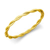 Bracelet - 9ct Yellow Gold Polished & Mesh Twist Bangle - by Hearts Forever Jewellers