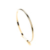 Diamond Bracelet - 9ct Yellow Gold 3mm D-Profile Diamond Cut Slave Bangle - by Hearts Forever Jewellers