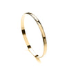Diamond Bracelet - 9ct Yellow Gold 3mm D-Profile Diamond Cut Slave Bangle - by Hearts Forever Jewellers