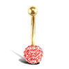Jewellery - 9ct Yellow Gold Crystal Belly Bar - by Hearts Forever Jewellers