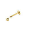 Cubic Zirconia Ring - 9ct Yellow 12mm CZ Labret (Lip) Stud - by Hearts Forever Jewellers