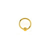 Ring - 9ct Yellow 10mm Ball Closure Ring (Eyebrow, Ear & Nipple) - by Hearts Forever Jewellers