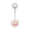 Cubic Zirconia Jewellery - 9ct White Gold Cubic Zirconia Belly Bar - by Hearts Forever Jewellers