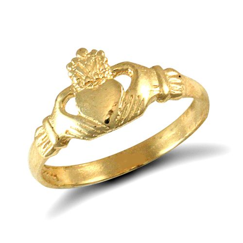 Ring - 9ct Yellow Gold Baby Claddagh Ring - by Hearts Forever Jewellers