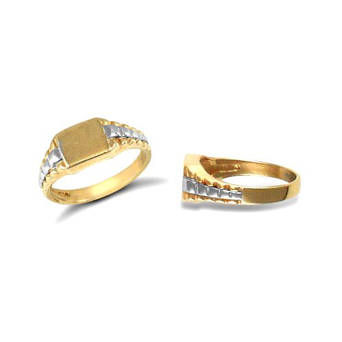 Ring - 9ct Yellow Gold Children's Signet Ring - by Hearts Forever Jewellers