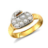 Cubic Zirconia Ring - 9ct Yellow Gold Cubic Zirconia Children's Ring - by Hearts Forever Jewellers