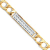 Cubic Zirconia Necklace - 9ct Gold Cast Lizard & Polished CZ Curb Bracelet - by Hearts Forever Jewellers