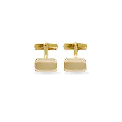 Jewellery - 9ct Yellow Gold Oblong Cufflinks - by Hearts Forever Jewellers