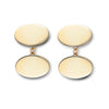Necklace - 9ct Yellow Gold Cufflinks Oval - by Hearts Forever Jewellers