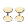 Necklace - 9ct Yellow Gold Cufflinks Oval - by Hearts Forever Jewellers