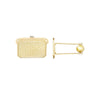 Jewellery - 9ct Yellow GoldArt Deco Engine Turned Cufflinks Cut Corners Swivel Back - by Hearts Forever Jewellers