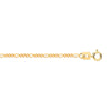 Diamond Necklace - 9ct Yellow Gold Diamond Cut Figaro 2.3mm Chain - by Hearts Forever Jewellers