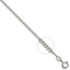 Diamond Necklace - 9ct White Gold Diamond Cut Curb 1.4mm Gauge Pendant Chain - by Hearts Forever Jewellers
