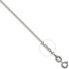 Diamond Ring - 9ct White Gold Diamond Cut Concertina Trace 1.2mm Gauge Pendant Chain - by Hearts Forever Jewellers
