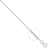 18ct White Gold Curb 1mm Gauge Pendant Chain
