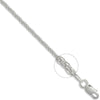 Diamond Necklace - 9ct White Gold Diamond Cut Spiga 1.2mm Gauge Pendant Chain - by Hearts Forever Jewellers