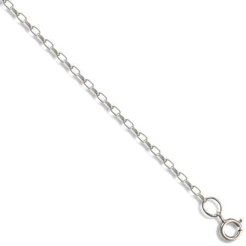 Diamond Ring - 9ct White Gold Diamond Cut Belcher 1.4mm Gauge Pendant Chain - by Hearts Forever Jewellers