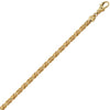 Necklace - 9ct Yellow Gold Square Byzantine 5.7mm Gauge Bracelet - by Hearts Forever Jewellers